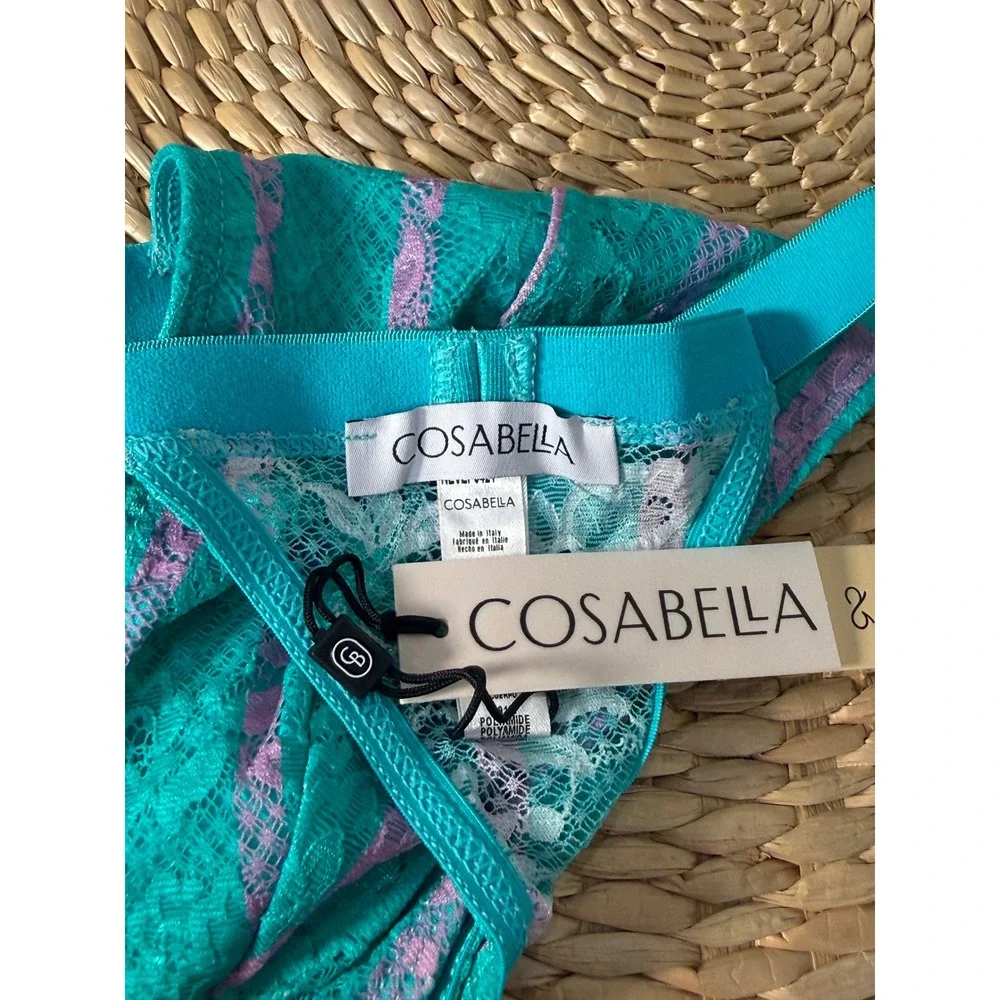 Cosabella Never Say Never Andaman Stripe Italian Lace Thong for‎ Men M